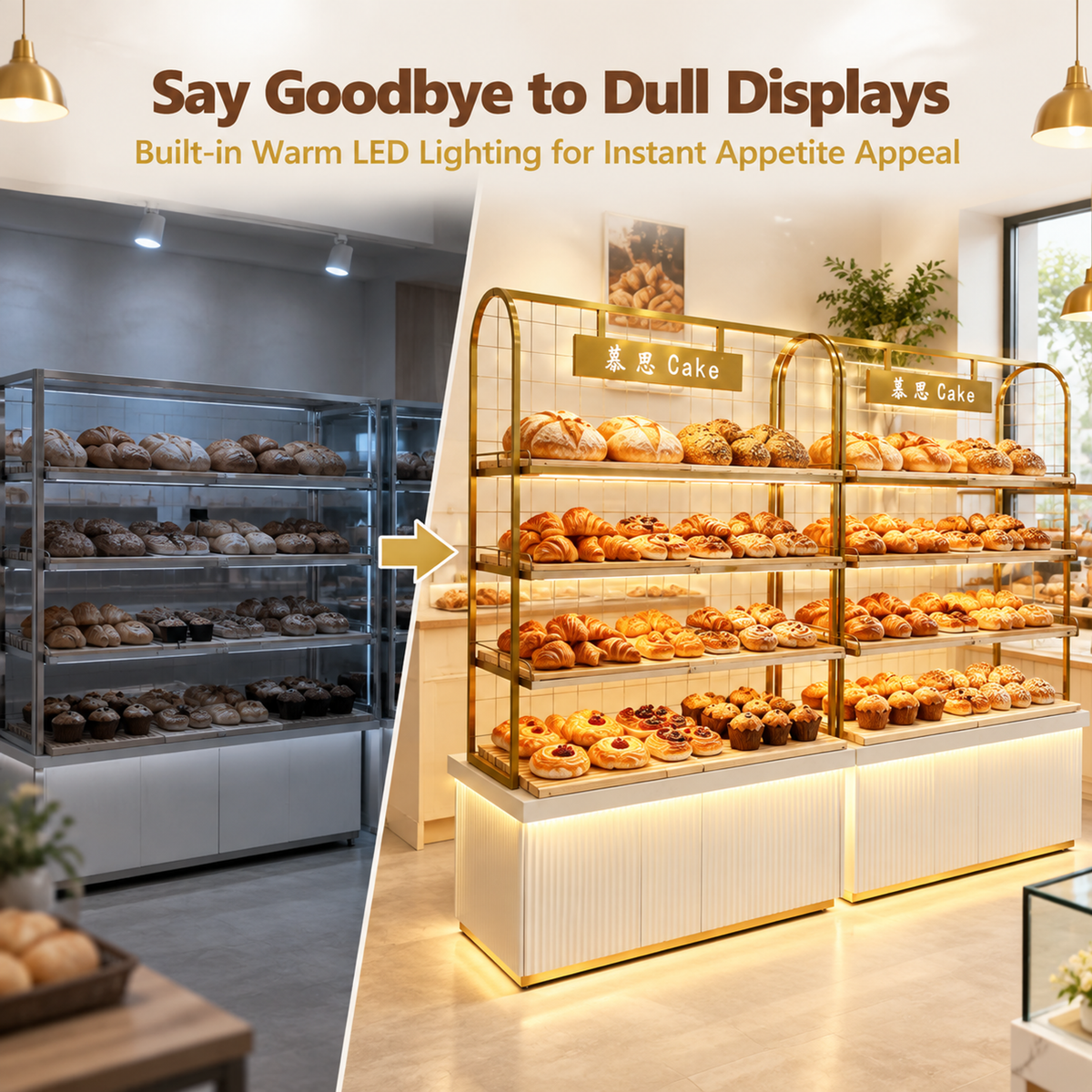 BKO-109 Open Shelf Bakery Display Cabinet 180x55x210cm product image