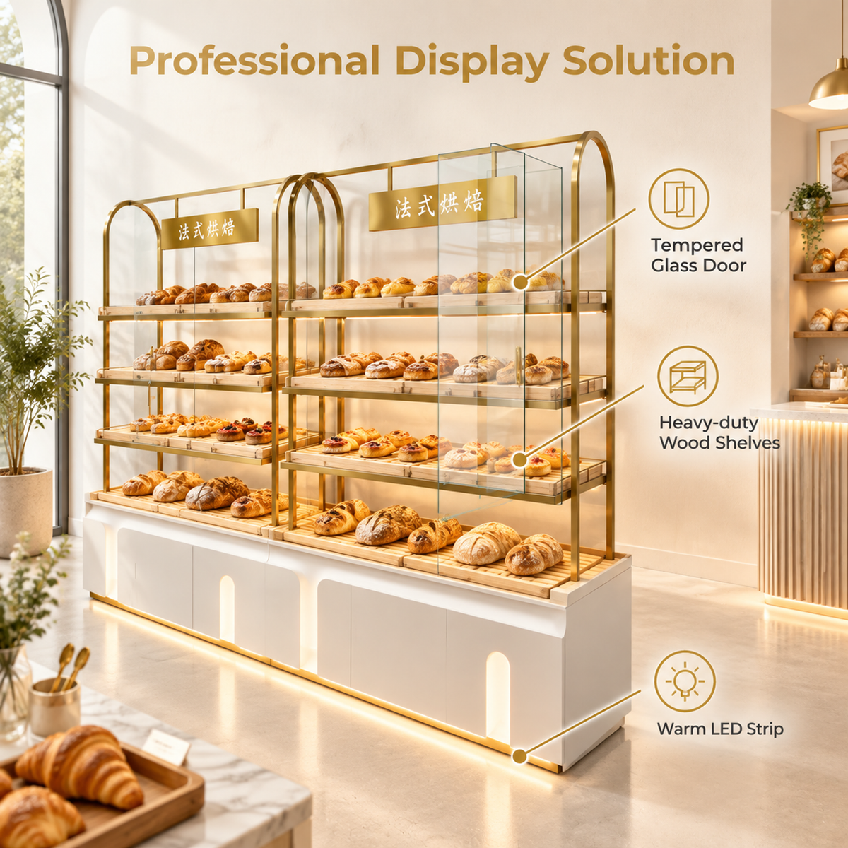 BKO-110 Open Shelf Bakery Display Cabinet 180x180x210cm product image