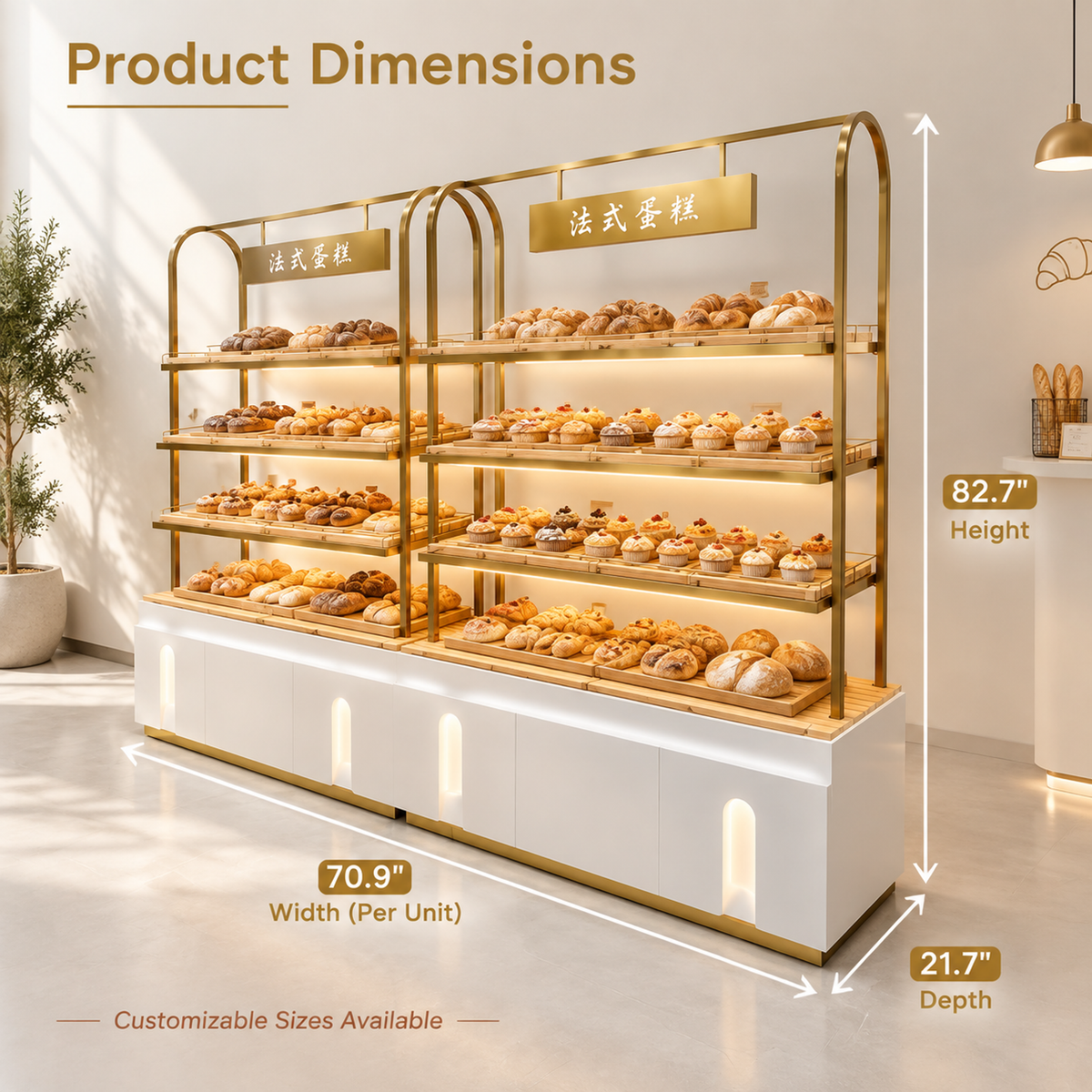 BKO-110 Open Shelf Bakery Display Cabinet 180x180x210cm product image