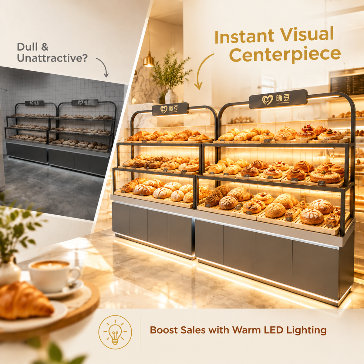 BKO-111 Open Shelf Bakery Display Cabinet 180x55x180cm product image