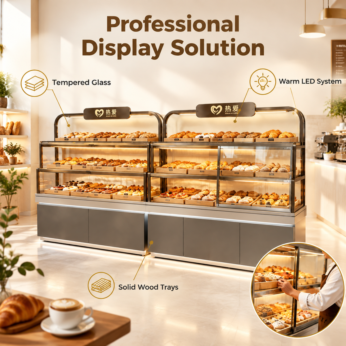 BKO-111 Open Shelf Bakery Display Cabinet 180x55x180cm product image