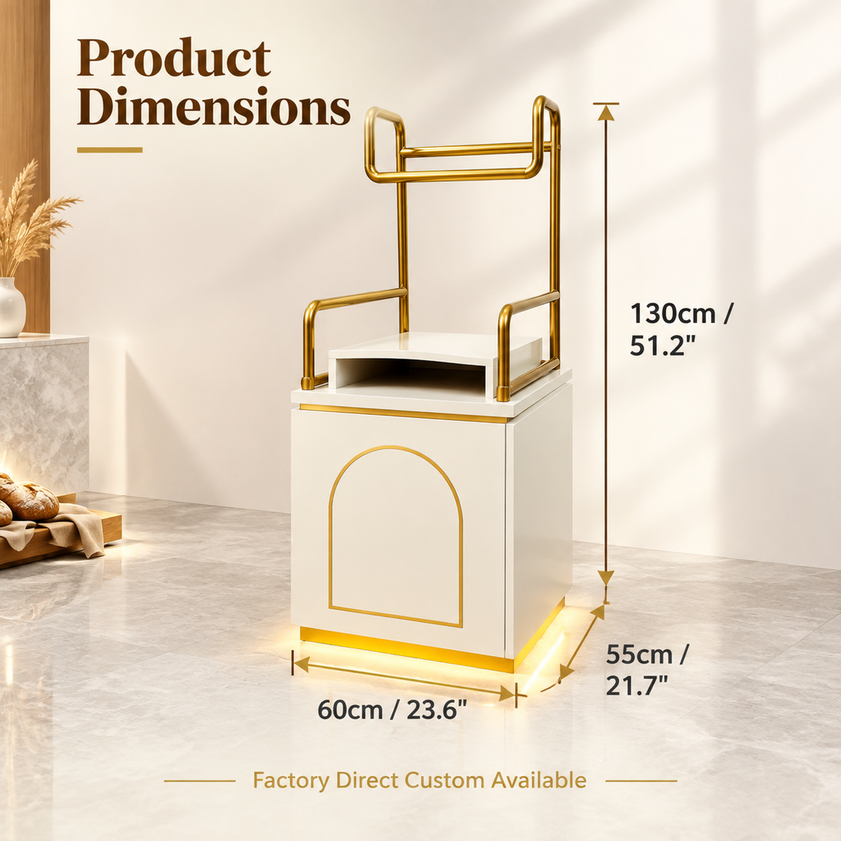 BKP-101 Bakery Tray and Tongs Station 60x55x130cm product image