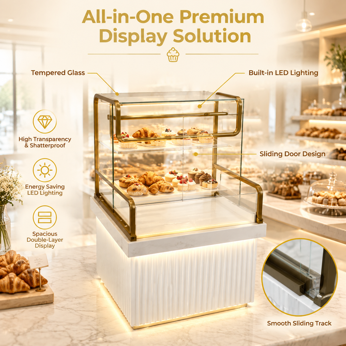 BKP-103 Bakery Tray and Tongs Station 60x55x130cm product image