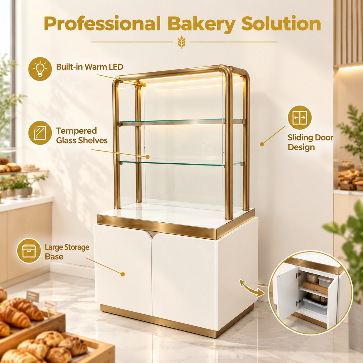 BKP-106 Bakery Tray and Tongs Station 60x55x130cm product image