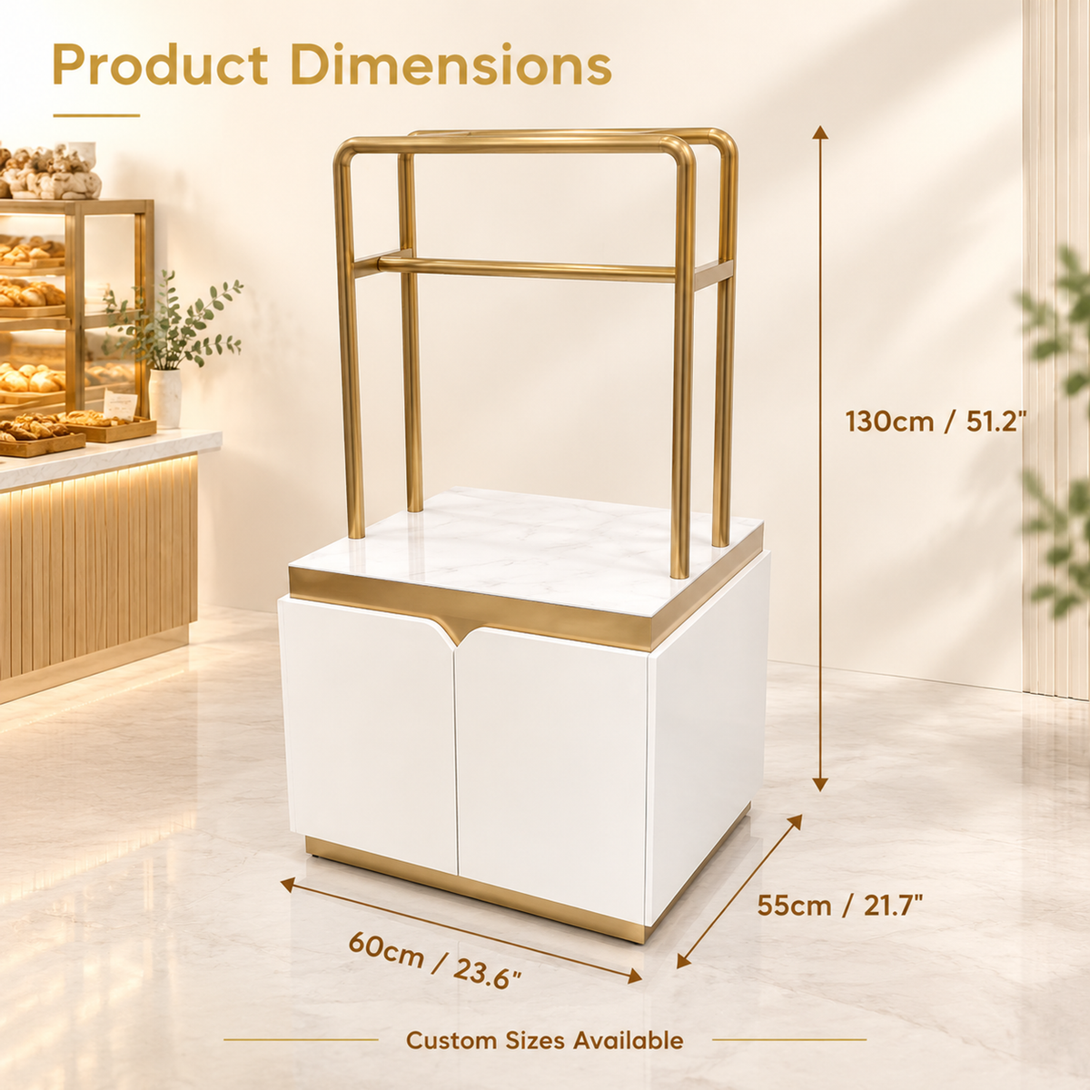 BKP-106 Bakery Tray and Tongs Station 60x55x130cm product image