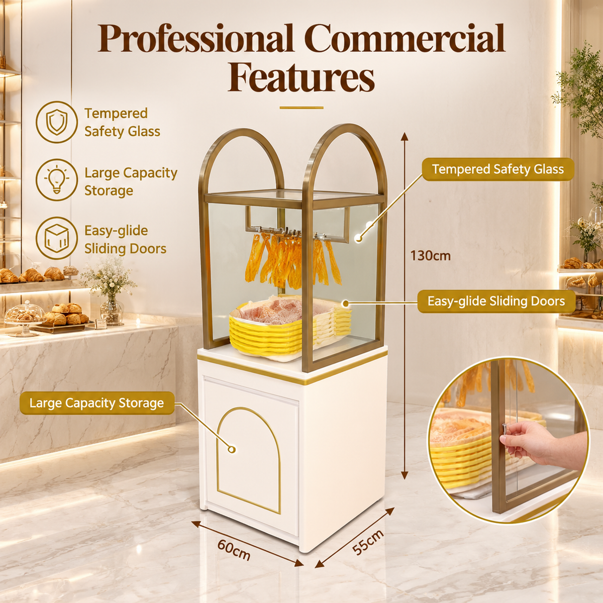 BKP-107 Bakery Tray and Tongs Station 60x55x130cm product image