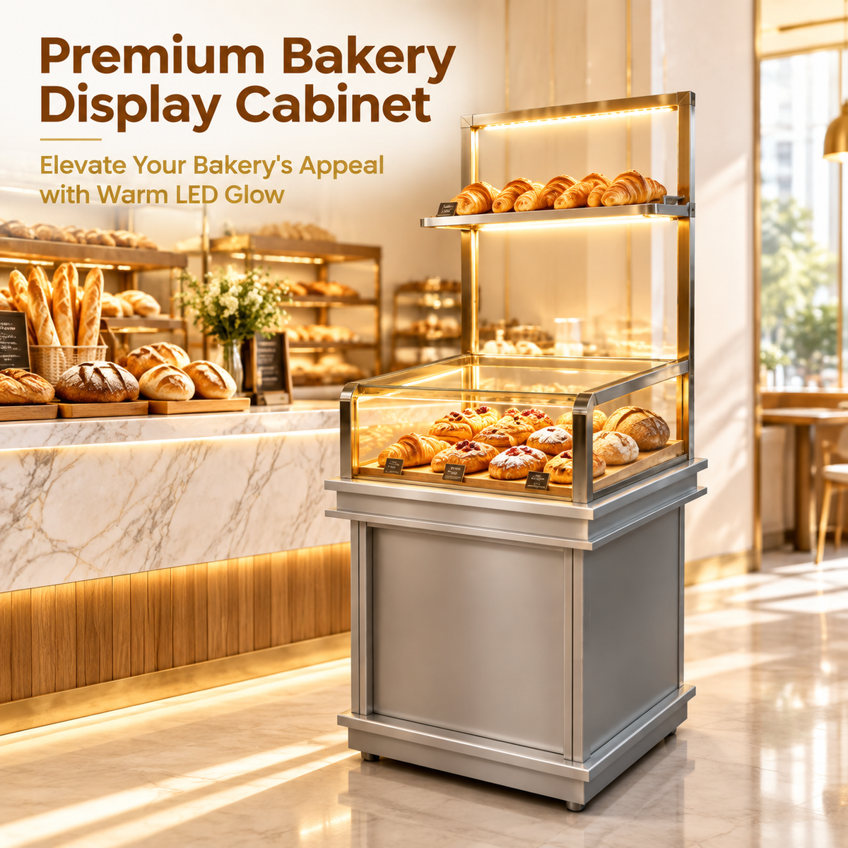 BKP-108 Bakery Tray and Tongs Station 60x55x130cm product image