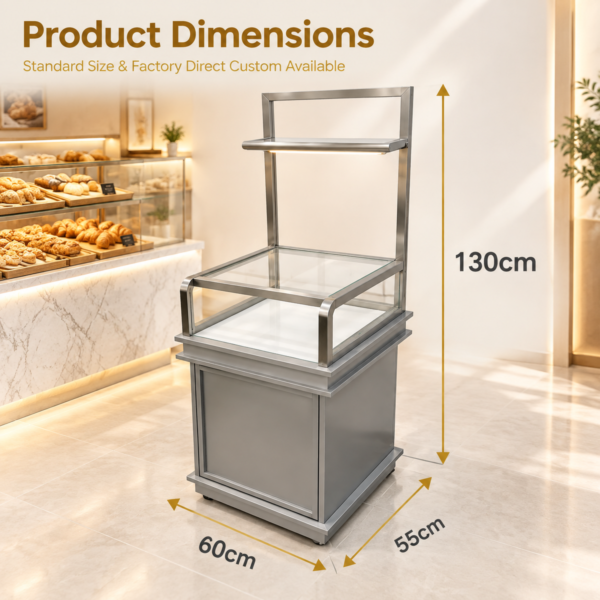 BKP-108 Bakery Tray and Tongs Station 60x55x130cm product image