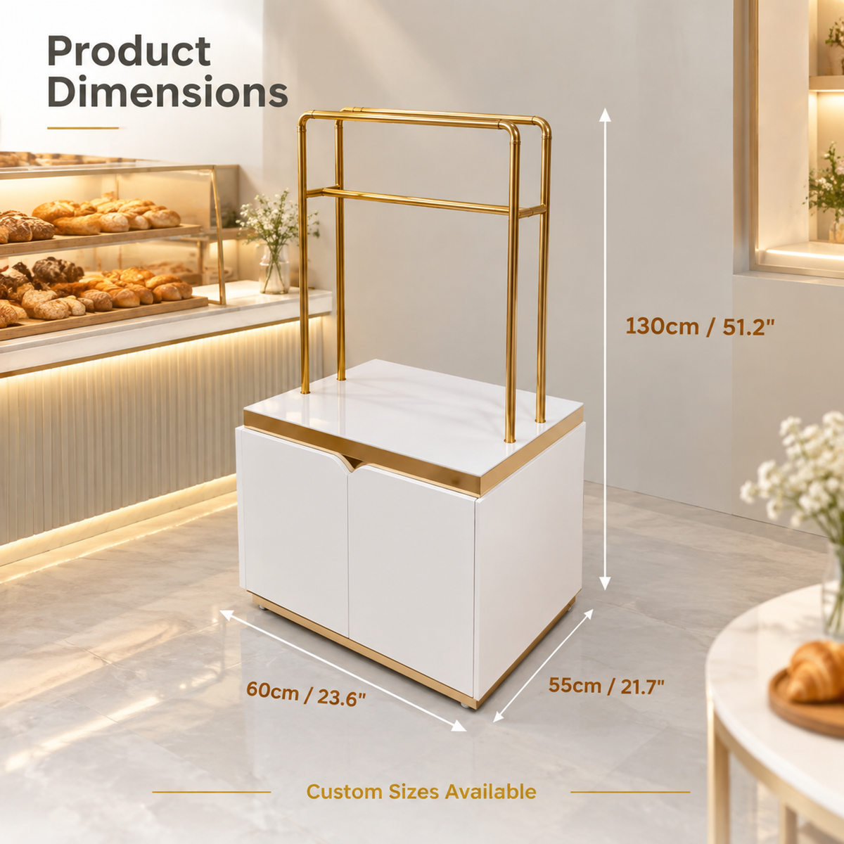BKP-109 Bakery Tray and Tongs Station 60x55x130cm product image